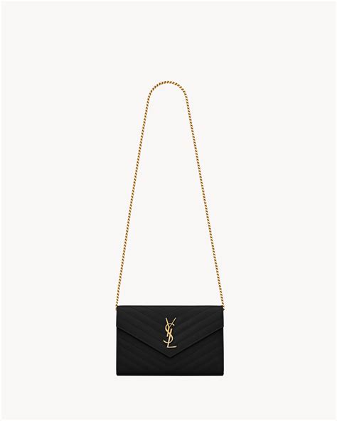 ysl matelassé chain wallet|CLASSIC CASSANDRE CHAIN WALLET IN GRAIN .